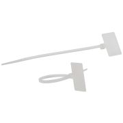 Кабельные стяжки ЭРА NO-225-319 (хомут) нейлоновая 2.5 х 115 мм белая с площадкой для маркировки 27 х 13 мм (50 шт/уп)