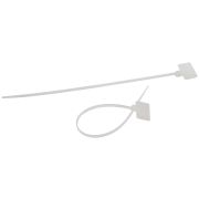 Кабельные стяжки ЭРА NO-225-320 (хомут) нейлоновая 2.5 х 200 мм белая с площадкой для маркировки 25 х 15 мм (50 штук)