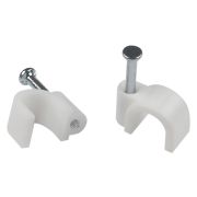 Скоба пластиковая ЭРА NO-225-276 крепежная круглая 6 мм белая (10 шт/уп)