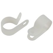 Скоба кабельная нейлоновая под винт ЭРА NO-225-264 9 мм белая 50 шт