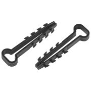 Дюбель хомут ЭРА NO-224-554 для плоского кабеля 5-8 мм чёрный (100 штук)