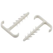 Дюбель хомут ЭРА NO-225-225 Т-образный 6-12мм белый (10 штук)