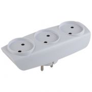 SP-3-W ЭРА Тройник 3гн, без заземл. (белый) (10/60/1200)