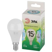 Лампа светодиодная ЭРА GREEN LINE LED P45-15W-840-E14 GL 15Вт шар яркий белый свет E14