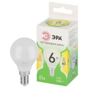 Лампа светодиодная ЭРА GREEN LINE LED P45-6W-830-E14 GL 6Вт шар теплый свет E14