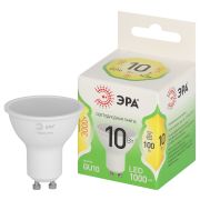 Лампа светодиодная ЭРА GREEN LINE LED MR16-10W-830-GU10 GL 10Вт софит теплый свет GU10