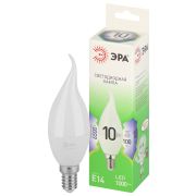Лампа светодиодная ЭРА GREEN LINE LED BXS-10W-865-E14 GL 10Вт свеча на ветру холодный свет E14