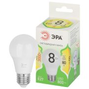 Лампа светодиодная ЭРА GREEN LINE LED A60-8W-830-E27 GL 8Вт теплый свет E27