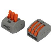 Клемма ЭРА NO-225-383 универсальная 222-413 с рычагами 3-проводная 0.08-2.5/4 мм2 упаковка 20 шт