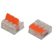 Клемма ЭРА NO-225-350 универсальная 221-413 компактная с рычагами 3-проводная 0.2-4 мм2 упаковка 50 шт