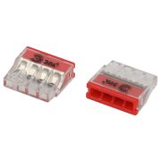 Клемма ЭРА NO-225-359 быстрозажимная 2273-204 компактная 4-проводная 0.2-2.5 мм2 упаковка 40 шт