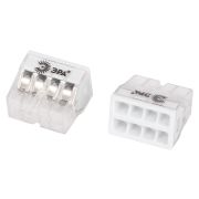 Клемма ЭРА NO-225-362 быстрозажимная 2273-208 компактная 8-проводная 0.2-2.5 мм2 упаковка 15 шт