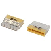 Клемма ЭРА NO-225-435 быстрозажимная 2273-205 компактная 5-проводная 0.2-2.5 мм2 упаковка 2 шт