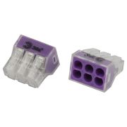 Клемма ЭРА NO-225-365 быстрозажимная 773-606 прозрачная 6-проводная 0.75-4.0 мм2 упаковка 30 шт