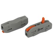 Клемма ЭРА NO-225-393 проходная 222-2411 с рычагами 1 полюс 0.08-2.5/4 мм2 упаковка 25 шт