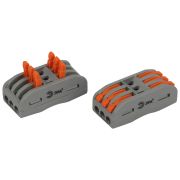 Клемма ЭРА NO-225-395 проходная 222-2413 с рычагами 3 полюса 0.08-2.5/4 мм2 упаковка 15 шт