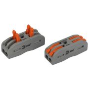 Клемма ЭРА NO-225-449 проходная 222-2412 с рычагами 2 полюса 0.08-2.5/4 мм2 упаковка 2 шт