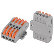 Клемма ЭРА NO-225-455 проходная с монтажной площадкой 222-2414Р с рычагами 4 полюса 0.08-2.5/4 мм2 упаковка 1 шт