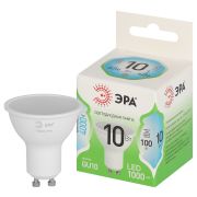 Лампа светодиодная ЭРА GREEN LINE LED MR16-10W-840-GU10 GL 10Вт софит яркий белый свет GU10