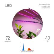 Светильник для растений на прищепке ЭРА FITO-40W-АLED-RB красно-синего спектра 40 Вт