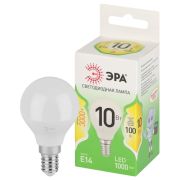 Лампочка светодиодная ЭРА GREEN LINE LED P45-10W-830-E14 GL шар теплый белый свет (10/100)
