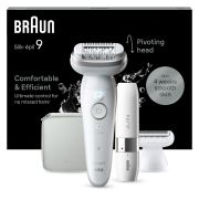 Эпилятор Braun S9 SES 9-341 Silver SmartTouch тип 5380 белый/серебристый с FS1000 с косметичкой