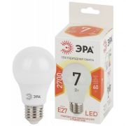 ЭРА LED STD A60- 7W-827-E27 груша теплый белый свет (10/100/2800)