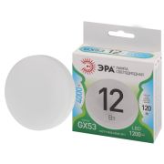Лампочка светодиодная ЭРА GREEN LINE LED GX-12W-840-GX53 GL таблетка яркий белый свет (10/100)