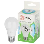 Лампочка светодиодная ЭРА GREEN LINE LED A60-15W-840-E27 GL груша яркий белый свет (10/100)