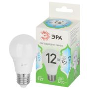 Лампочка светодиодная ЭРА GREEN LINE LED A60-12W-840-E27 GL груша яркий белый свет (10/100)