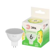 Лампочка светодиодная ЭРА GREEN LINE LED MR16- 6W-830-GU5.3 GL софит теплый белый свет (10/100)