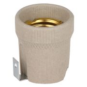 Патрон ЭРА Е27 керамический белый с держателем