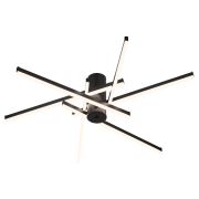 Светильник потолочный светодиодный Rivoli Violet 6180-201 LED 90Вт 3000-6000К чёрный с пультом