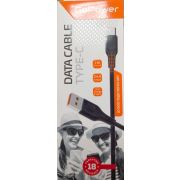 Кабель GoPower GP01T USB (m)-Type-C (m) 1.0м 2.4A ПВХ черный 18566