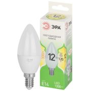 Лампочка светодиодная ЭРА GREEN LINE LED B35-12W-830-E14 GL свеча теплый свет (10/100)