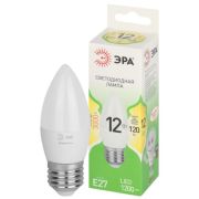 Лампочка светодиодная ЭРА GREEN LINE LED B35-12W-830-E27 GL свеча теплый свет (10/100)