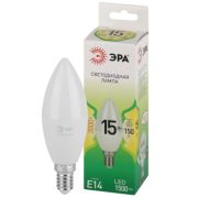 Лампочка светодиодная ЭРА GREEN LINE LED B35-15W-830-E14 GL свеча теплый свет (10/100)