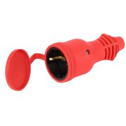 Розетка ЭРА RX11-R-IP44 каучуковая c заземлением 16А IP44 прямая красная