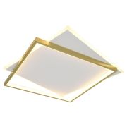 Светильник потолочный светодиодный ЭРА Модерн Lima CLL-1-82 3K-6,5K RC WH+GD с ДУ белый-золото