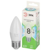 Лампочка светодиодная ЭРА GREEN LINE LED B35-8W-840-E27 GL свеча яркий белый свет (10/100)