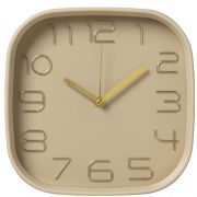 2500-003 (10) Часы настенные квадрат 25х25см, корпус бежевый, «Классика», «Рубин»