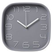 2500-004 (10) Часы настенные квадрат 25х25см, корпус серый, «Классика», «Рубин»