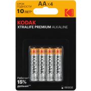 Батарейки Kodak LR6-4BL XTRALIFE PREMIUM Alkaline [KAA-4] (80/400/26000)
