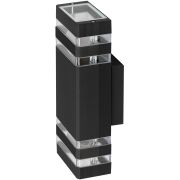 Светильник уличный настенный ЭРА «Астрея» GBW-101-BL-0310 230В 2хЕ27 max 30Вт IP54 310х110x95 вверх/вниз черный