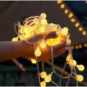 Гирлянда «Шарики» светодиод. 40 оранжевых лампочек, 5 метров. (с возможностью нескольких соединений)