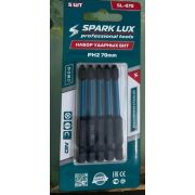 Биты торсионные  РН-2 70мм, набор 5pc, SPARK LUX SL-070 (1 блистер- 5 шт) 1/120