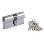 Цилиндр личинка для замка 80мм с ключами, хром, в комплекте 5 ключей SPARK LUX SL-524081-3