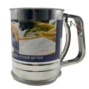 Сито кружка (механическое) для просеивания муки, из нержавеющей стали, арт. FS100