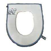 Мягкий чехол для ободка унитаза с замком Бежевый 44*36см