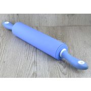 Скалка пластиковая с силиконовым покрытием, подвижный ролик 43см